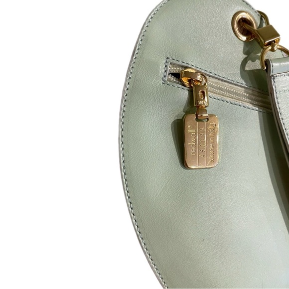 Vintage Moschino Redwall Green Heart Clutch Wristlet - Picture 5 of 6